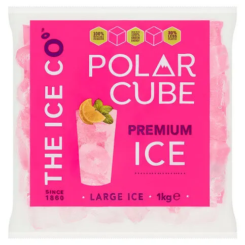 The Ice Co Polar Cube Premium Ice Large 1kg
