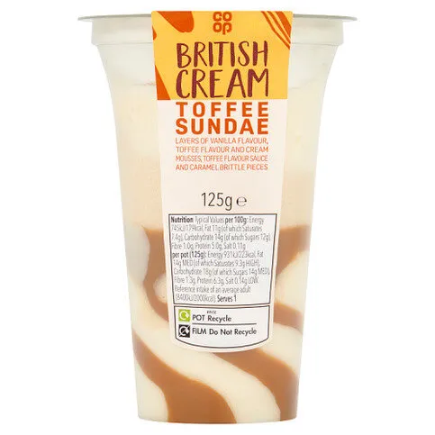 Co-op British Cream Toffee Sundae 125g