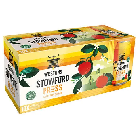 Westons Stowford Press Crisp Apple Cider 10 x 440ml