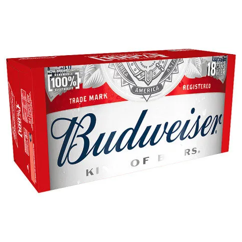 Budweiser Lager Beer Cans 18x440ml