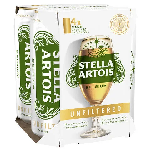Stella Artois Unfiltered 4 x 440ml