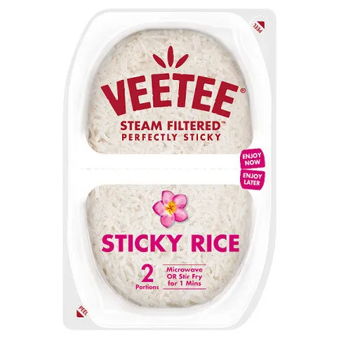 Veetee Steam Filtered Sticky Rice 2 x 130g (260g)