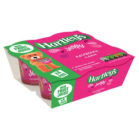 Hartley's Raspberry Flavour Jelly 4 x 125g (500g)