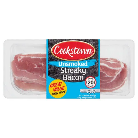 Cookstown Unsmoked Streaky Bacon Twin Pack 2 x 150g (300g)