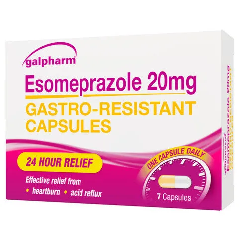 ESOMEPRAZOLE 20MG GASTRO-RESIST CAPS 7S