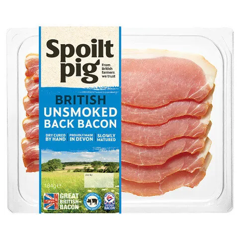 Spoiltpig British Unsmoked Back Bacon 184g