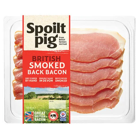 Spoiltpig British Smoked Back Bacon 184g