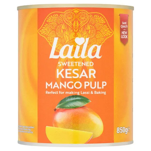 Laila Sweetened Kesar Mango Pulp 850g