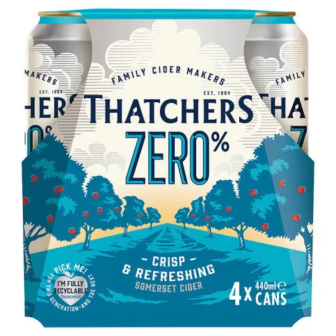 Thatchers Zero% Somerset Cider 4 x 440ml