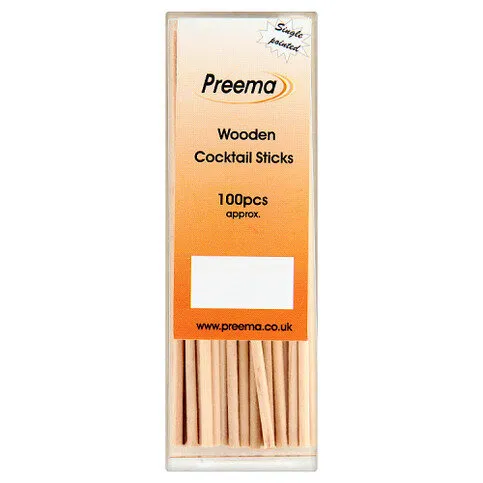 Preema Wooden Cocktail Sticks 100pcs