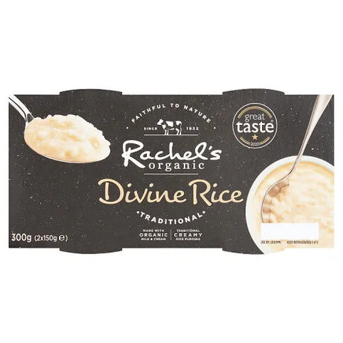 Rachel's Organic Traditional Divine Rice Puddings 2 x 150g