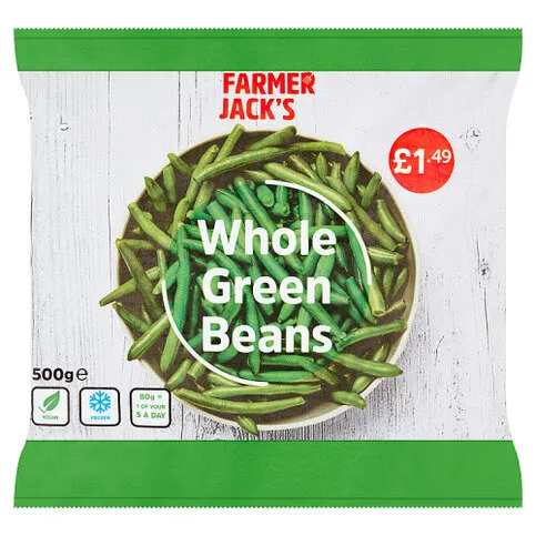 Farmer Jack's Whole Green Beans 500g