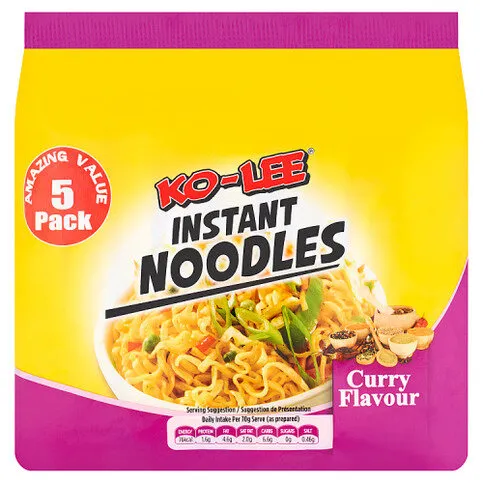 Ko-Lee Curry Flavour Instant Noodles 5 x 70g