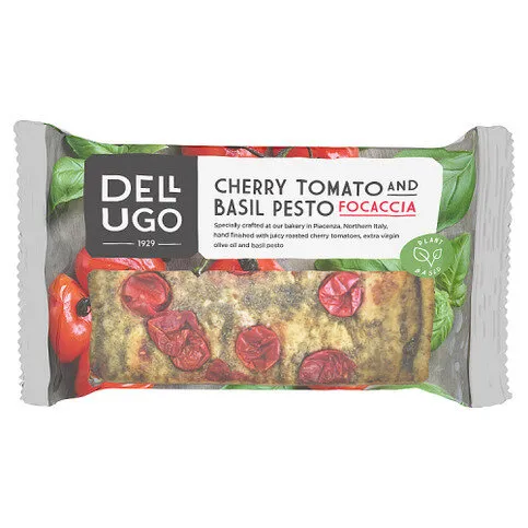 Dell Ugo Cherry Tomato and Basil Pesto Focaccia 210g