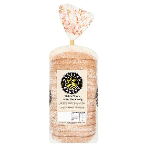 Henllan Bakery Welsh Floury White Thick 400g