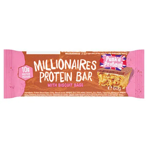 Punk'd Protein Millionaires Protein Bar with Biscuit Base 60g