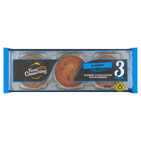 Food Connections 3 Blueberry Muffins 180g