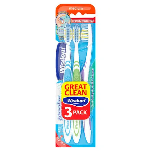 Wisdom Regular Fresh 3 Medium Toothbrush