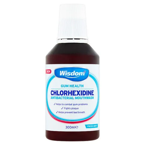 WISDOM CHLORHEXIDINE MINT 300ml