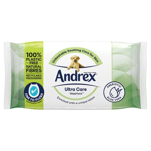 Andrex Ultra Care Washlets Single Pack 36 Sheets