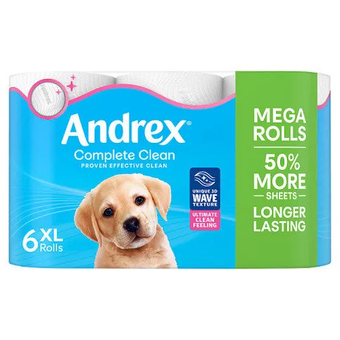 Andrex 6 Complete Clean XL Mega Rolls