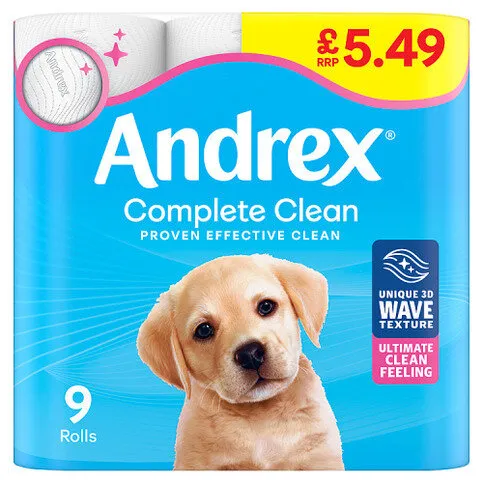 Andrex Complete Clean 9 Rolls