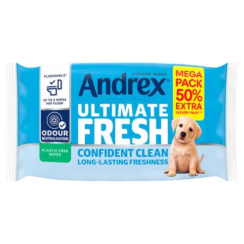 Andrex® Ultimate Fresh Odour Control Mega Pack Hygiene Wipes Single (56 Sheets)