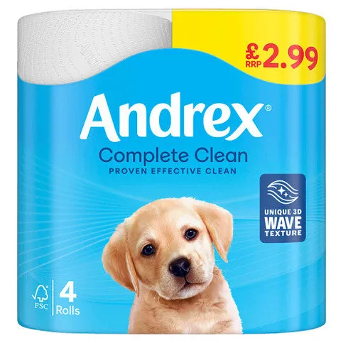Andrex 4 Complete Clean Rolls