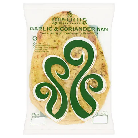 Mrs Unis Garlic & Coriander Nan 375g