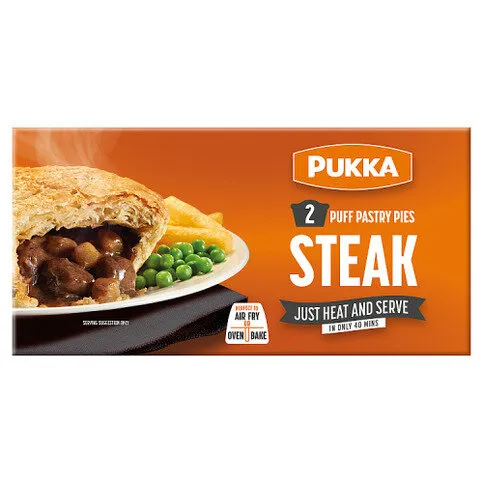 Pukka 2 Steak Puff Pastry Pies