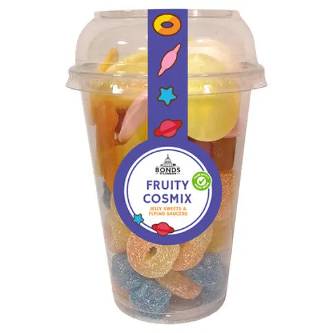 Bonds of London Fruity Cosmix Jelly Sweets & Flying Saucers 290g