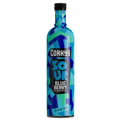 Corky's Sour Blue Berry Schnapps 70cl