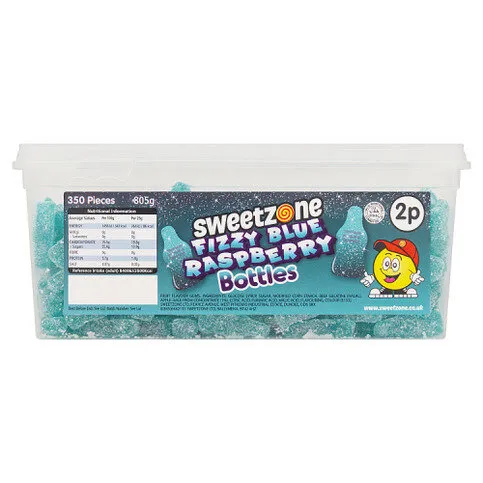 Sweetzone 350 Fizzy Blue Raspberry Bottles 805g
