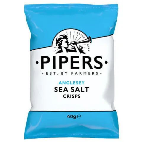 Pipers Anglesey Sea Salt Crisps Grab Bag 40g