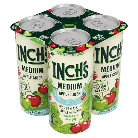 Inch's Medium Apple Cider Cans 4 x 440ml