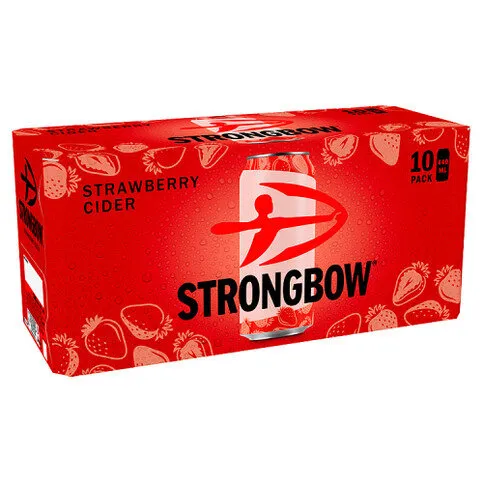 Strongbow Strawberry Cider Cans 10 x 440ml