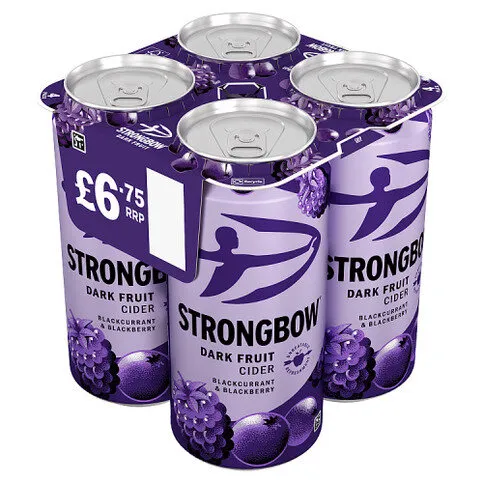 Strongbow Blackcurrant & Blackberry Dark Fruit Cider Cans 4 x 440ml