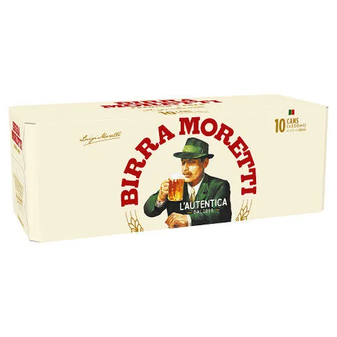 Birra Moretti Premium Lager 10 x 330ml Cans