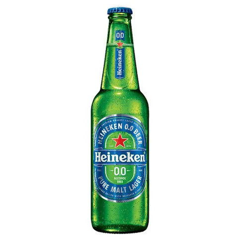 Heineken 0.0 Alcohol Free Pure Malt Lager Bottle 500ml