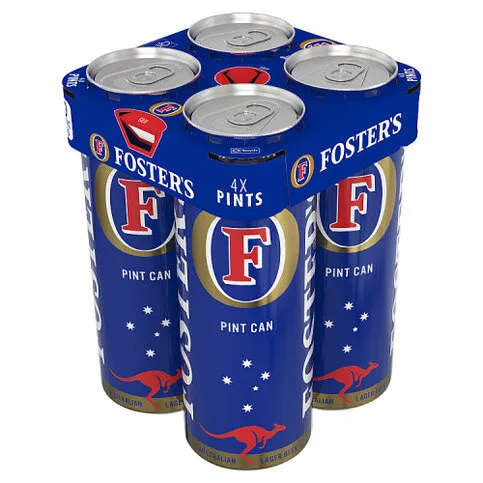 Foster's Australian Lager Beer Pint Can 4 x 568ml
