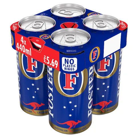 Foster's Australian Lager Beer Can 4 x 440ml