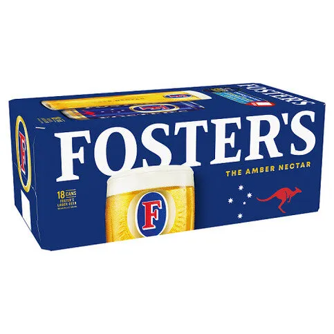 Foster's The Amber Nectar Lager Beer Cans 18 x 440ml