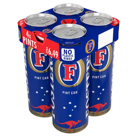 Foster's Australian Lager Beer Pints Can 4x568ml