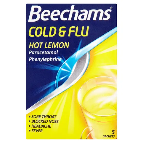 BEECHAMS COLD&FLU HOT HNY&LEM 5S