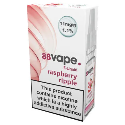 88Vape E-Liquid 11mg Raspberry Ripple 10ml