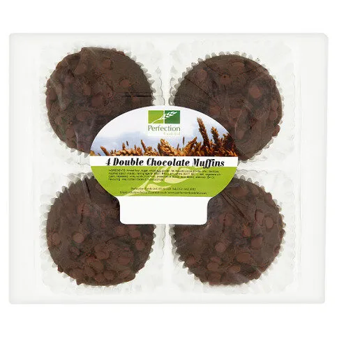 Perfection Foods Ltd 4 Double Chocolate Muffins