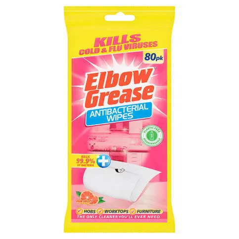 ELBOW GREASE PINK SURFACE WIPES 80PK