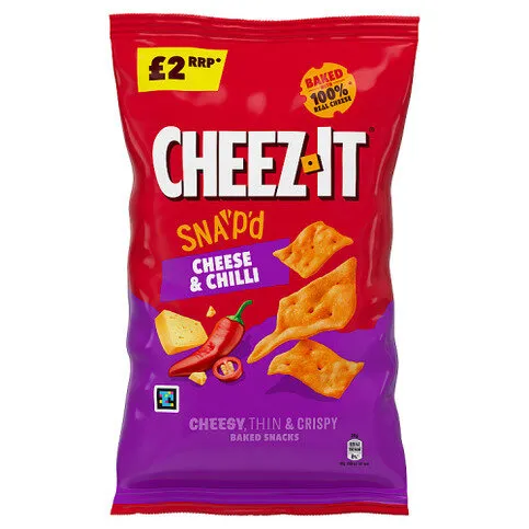 Cheez-It Snap'd Cheese & Chilli Baked Snacks 4 x 30g (120g)