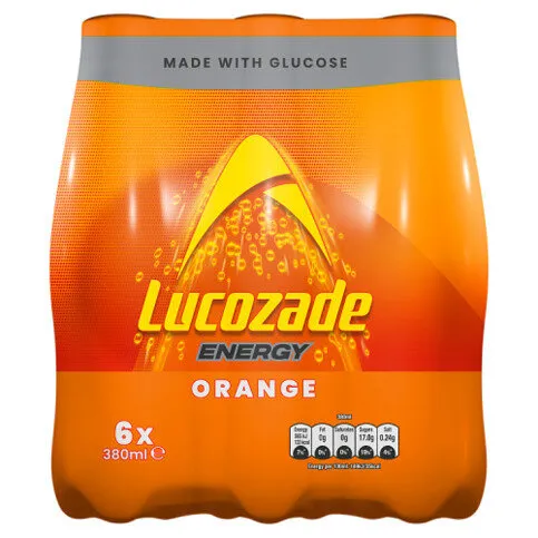 Lucozade Energy Orange 6 x 380ml Multipack