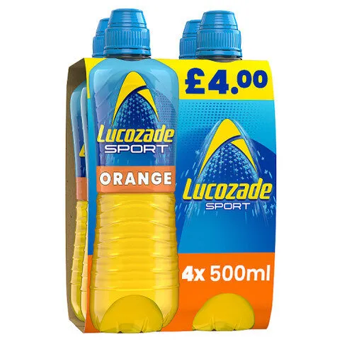 Lucozade Sport Drink Orange 4x500ml PMP £4